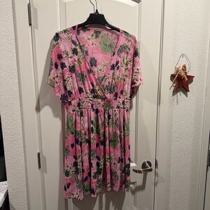 torrid Pink Tropical Floral Swim Coverup